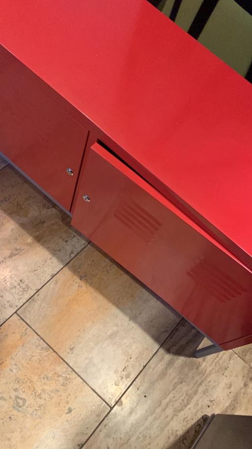 Buy & Sell Acocks Green Birmingham - Photos for Red metal low cabinet from ikea
