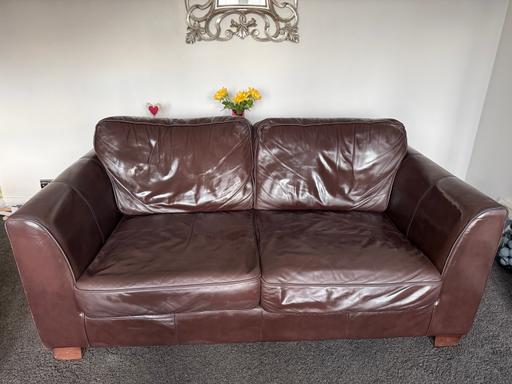 Buy & Sell Mount Kirklees - Photos for 3 Seater Leather Sofa