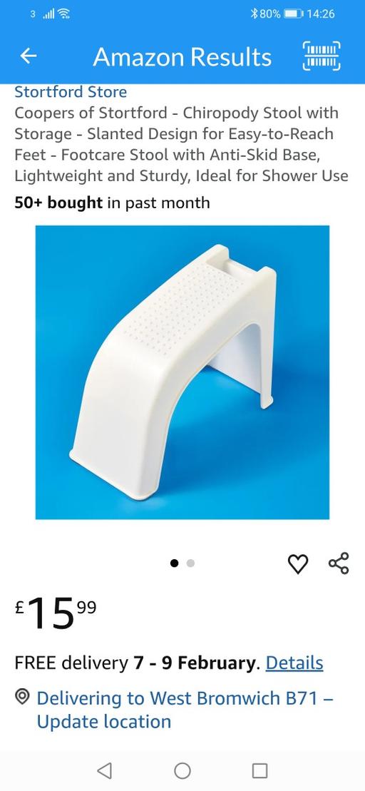 Buy & Sell Heath Town Wolverhampton - Photos for New Chiropody stool with storage RRP £16