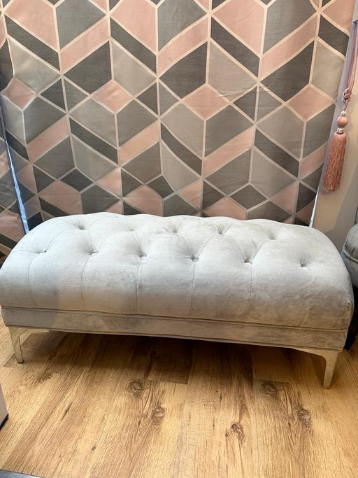 Buy & Sell Loxford East London - Photos for Large grey velvet footstool