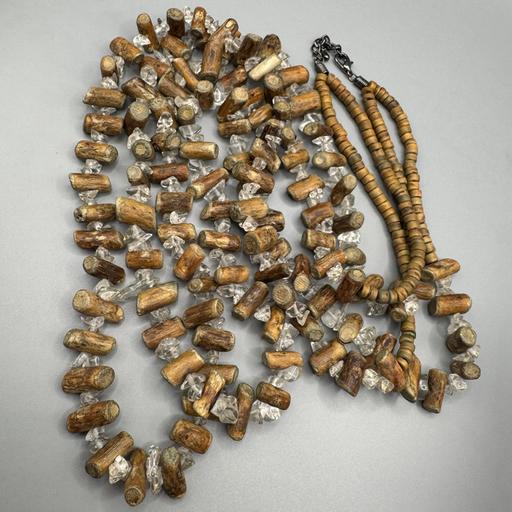 Buy & Sell Greet Birmingham - Photos for Unusual Vintage Long Boho Quartz & Wood Neckl