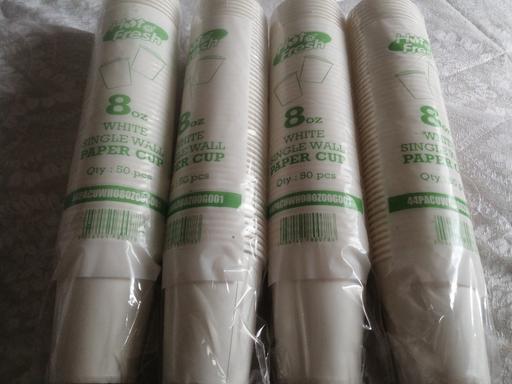Buy & Sell Heath Town Wolverhampton - Photos for New pack of 50 8oz white paper cups 50p