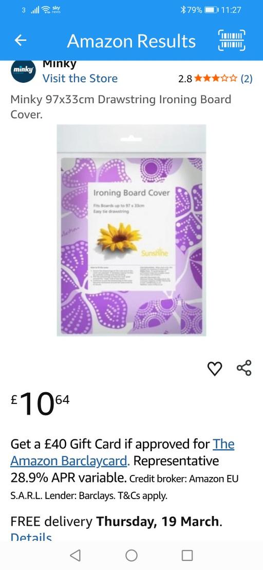 Buy & Sell Heath Town Wolverhampton - Photos for New Minky ironing board cover