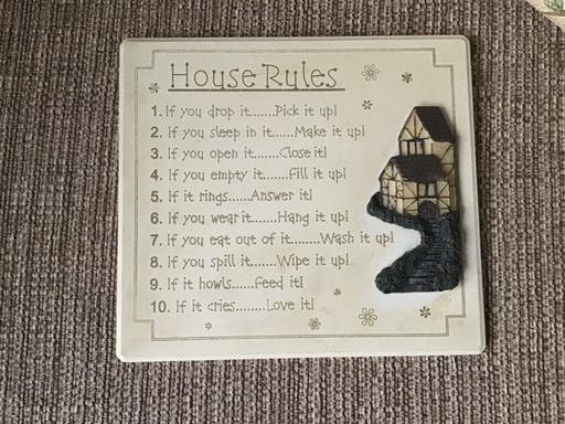 Buy & Sell Essington Wolverhampton - Photos for House rules plaque