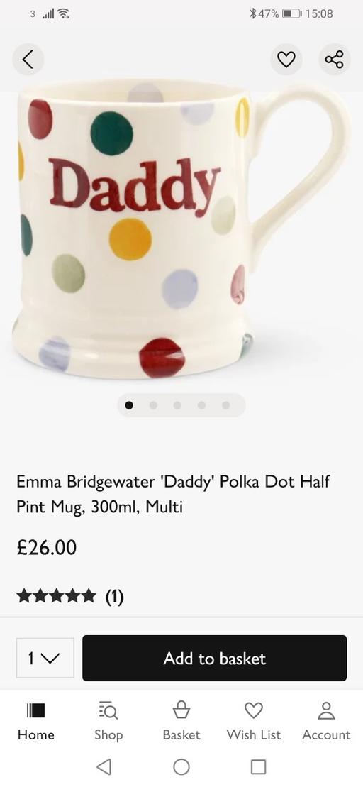 Buy & Sell Heath Town Wolverhampton - Photos for New Emma Bridgewater daddy mug