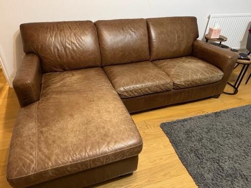 Buy & Sell Billericay Basildon - Photos for Brown Leather L Shape Sofa