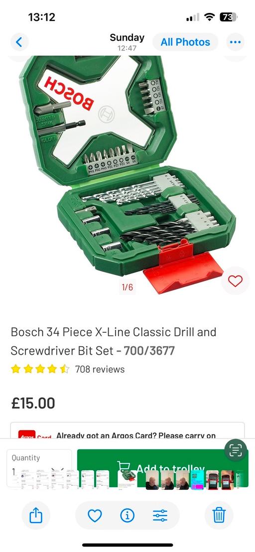Buy & Sell Trimdon County Durham - Photos for Bosh 34 piece x-line drill screwdriver bitset
