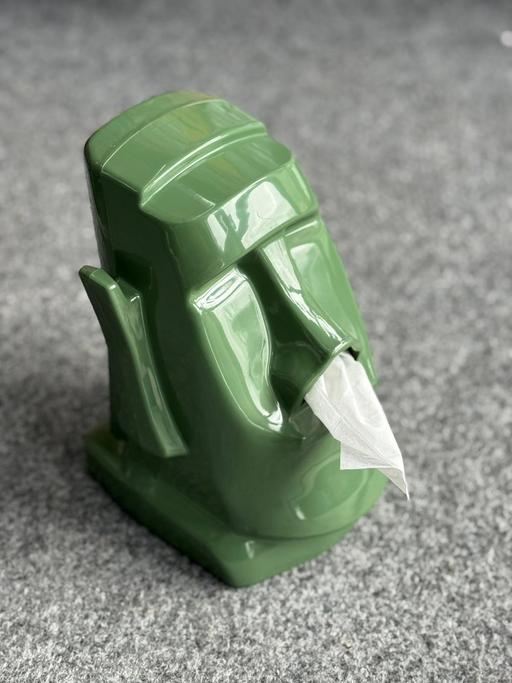Buy & Sell Yardley Birmingham - Photos for Green Moai‑Style Tissue Dispenser