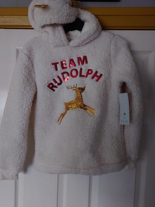 Buy & Sell Woodthorpe Charnwood - Photos for Girls cream Christmas hoody size 11-12 years
