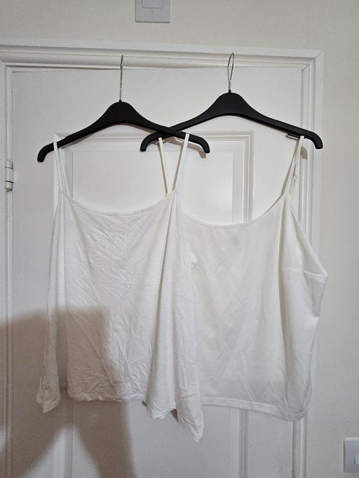 Buy & Sell Rowley Regis Sandwell - Photos for 2 white cami tops - uk18