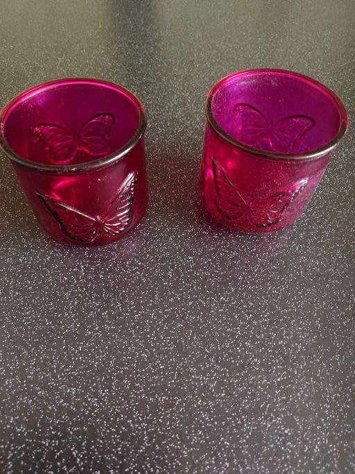 Buy & Sell Woodthorpe Charnwood - Photos for 2 pink candle tealight holders