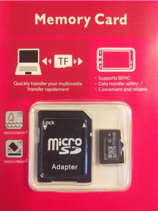 Buy & Sell Twickenham Richmond upon Thames - Photos for Micro 256gb SD Memory Card and Adapter