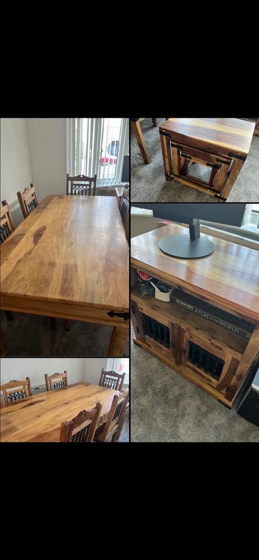 Buy & Sell Sandwell West Midlands - Photos for 11 Pieces Wooden Dining Table Set