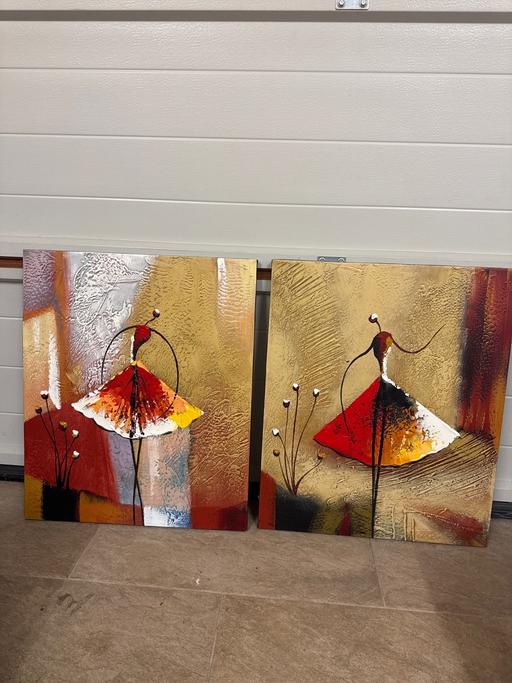 Buy & Sell Emerson Park East London - Photos for Pair of abstract art framed oil painting