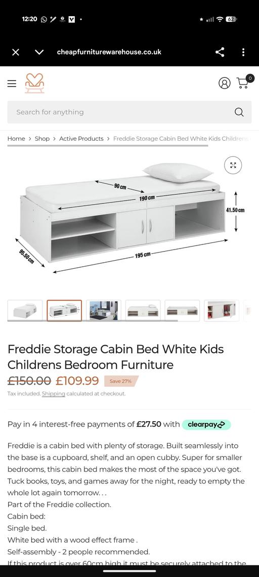 Buy & Sell Brandon West Suffolk - Photos for Freddie storage bed cabin