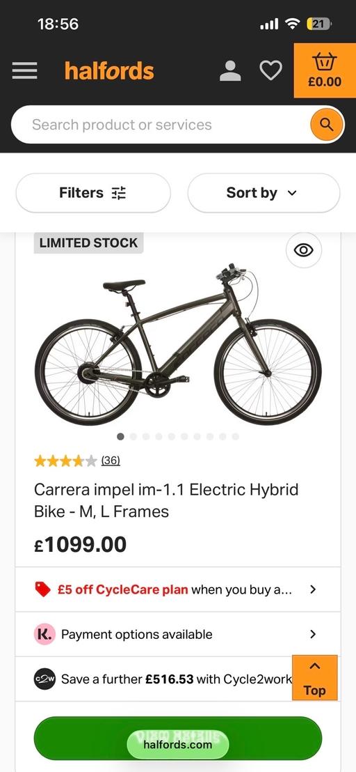 Buy & Sell Blackwall East London - Photos for Carrera impel im-1.1 Electric Hybrid Bike L