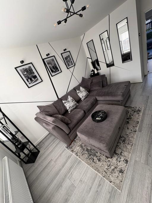 Buy & Sell Huntington South Staffordshire - Photos for Dark Grey Right hand corner sofa & ottoman