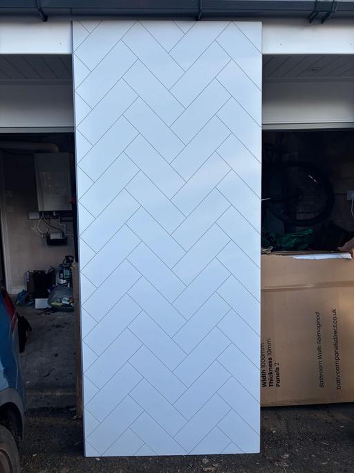 Buy & Sell Amblecote Dudley - Photos for Herringbone PVC bathroom wall tile x 2 BNIB