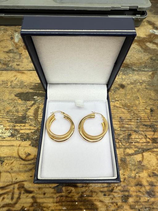 Buy & Sell Shenstone Lichfield - Photos for 9ct yellow gold hoop earrings