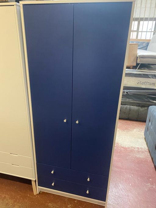 Buy & Sell Coventry City Centre Coventry - Photos for 2 Door 2 Drawer Wardrobe - Blue and White