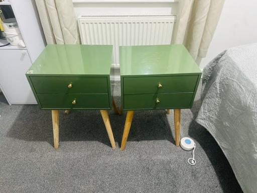 Buy & Sell Cockett Swansea - Wales - Photos for Modern green bedside table, set of two