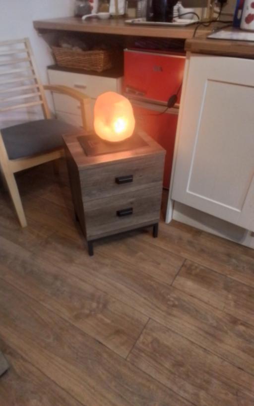 Buy & Sell Swinley Wigan - Photos for BEDSIDE CABINET + SALT LAMP