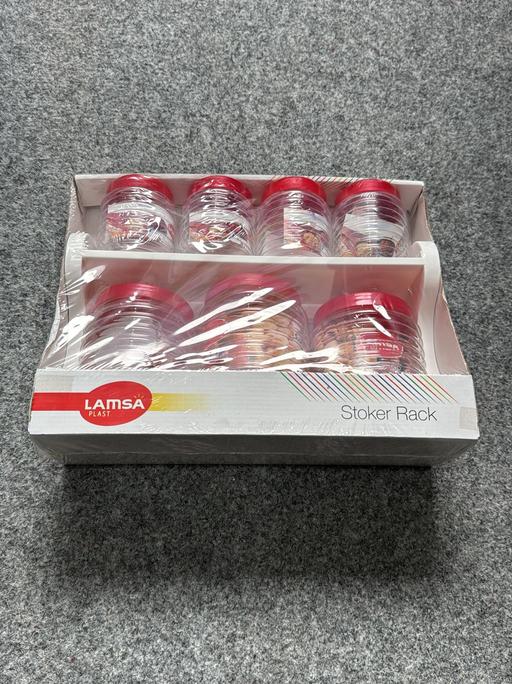 Buy & Sell Yardley Birmingham - Photos for 8‑Piece Plastic Jars with Red Lids