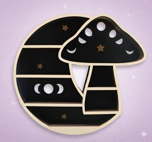 Buy & Sell Witney West Oxfordshire - Photos for moon and mushroom crystal display shelf