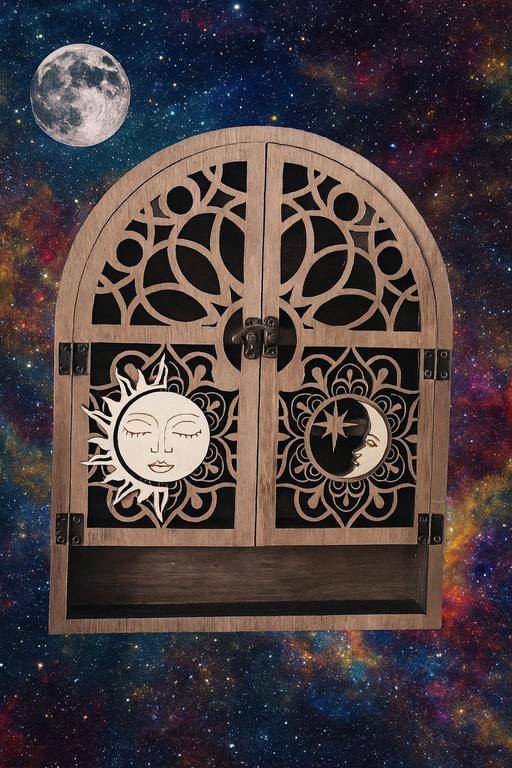 Buy & Sell Burford West Oxfordshire - Photos for Sunburst and moon healing crystal shelves