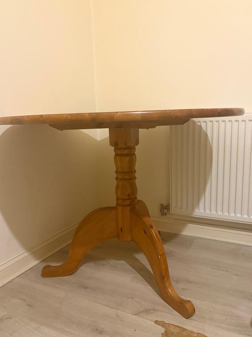 Buy & Sell Feltham Hounslow - Photos for PINE TABLE & 3 PINE CHAIRS!!- (TWO MATCHING)