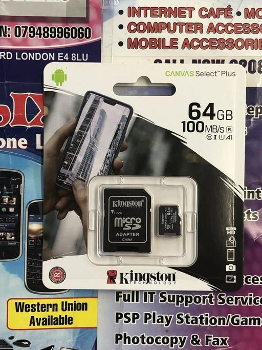 Buy & Sell Highams Park East London - Photos for 64GB MICRO SD Kingston Memory Card