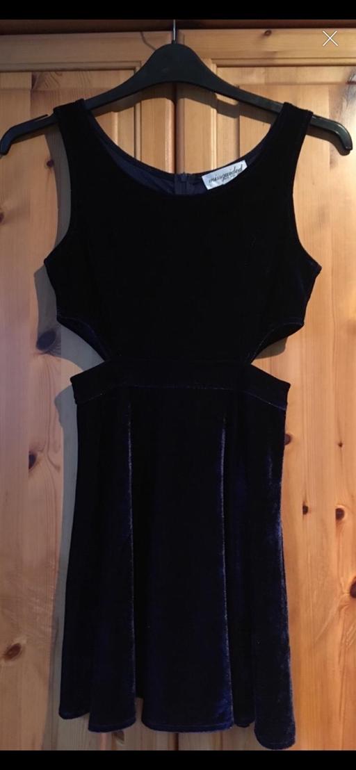 Buy & Sell Eaglescliffe Stockton-on-Tees - Photos for Misguided Blue Velvet Dress Size 6
