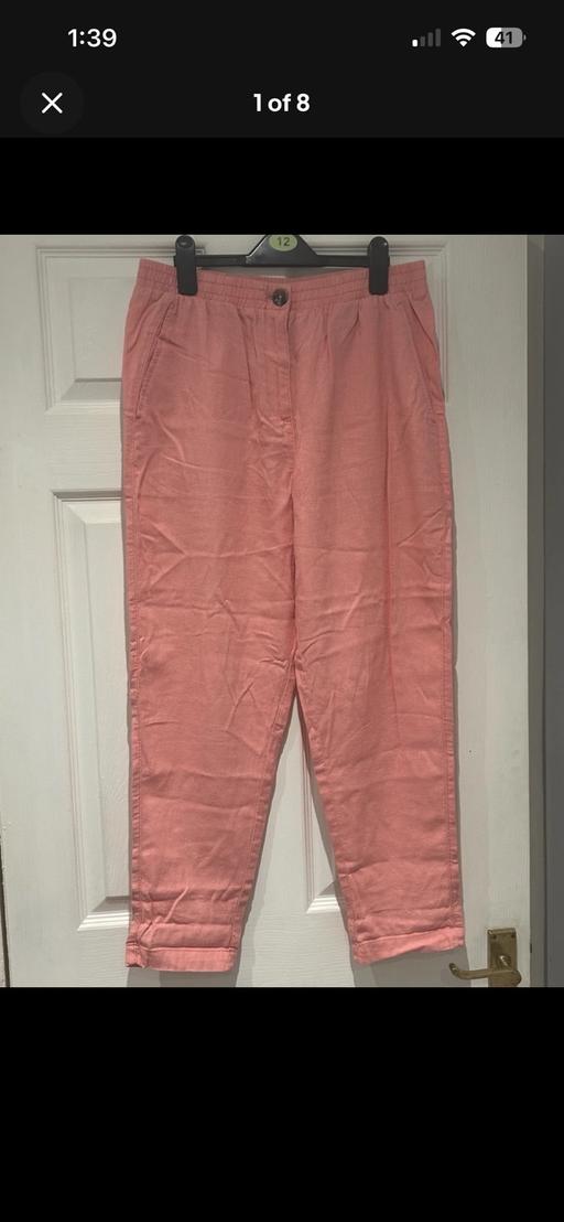 Buy & Sell Northville South Gloucestershire - Photos for Ladies papaya linen mix trousers size 10