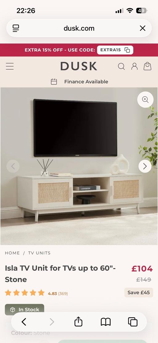 Buy & Sell West Brompton South West London - Photos for RATTAN TV STAND - NEW CONDITIONS