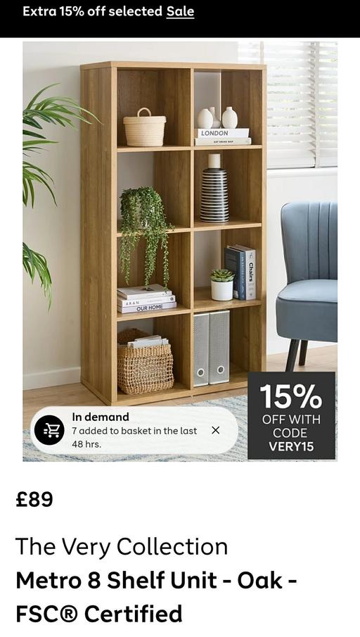 Buy & Sell Hurst Green Dudley - Photos for Metro 8 Shelf Unit - Oak - FSC® Certified