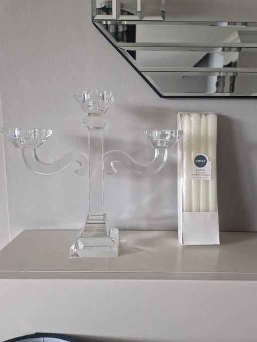 Buy & Sell Scholes Rotherham - Photos for Glass candlearber & 8 new candle