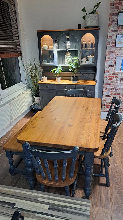 Buy & Sell Blackpool Town Centre Blackpool - Photos for Pine Farmhouse Table, Chairs & Bench