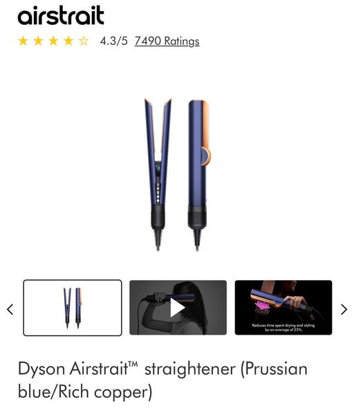 Buy & Sell Sapcote Blaby - Photos for Dyson Airstrait HT01 Hair Straightener