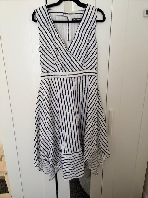 Buy & Sell Craigentinny Edinburgh - Photos for Karl Lagerfeld Linen Striped Midi Dress