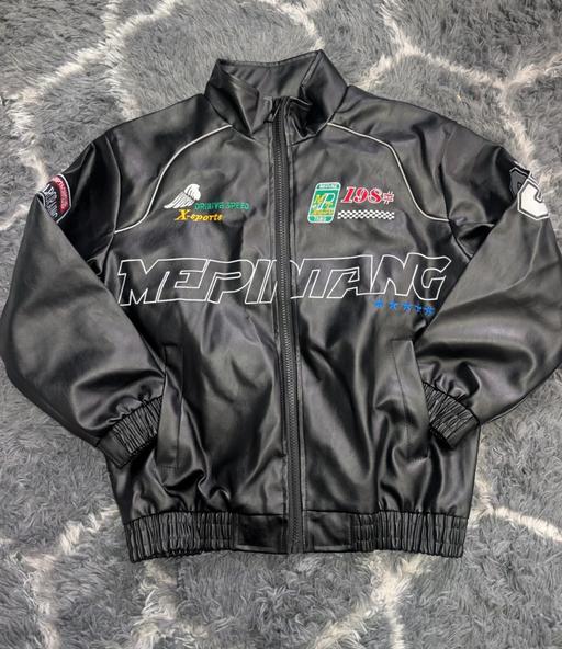 Buy & Sell Market Drayton Shropshire - Photos for Premium PU Leather Racing Jacket – Black – Si