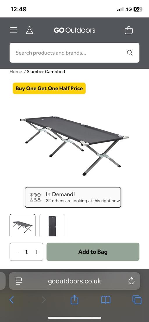 Buy & Sell Pelsall Walsall - Photos for Camping bed