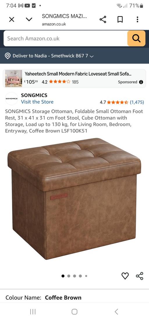 Buy & Sell Smethwick Sandwell - Photos for brand new leather ottoman storage foot stool