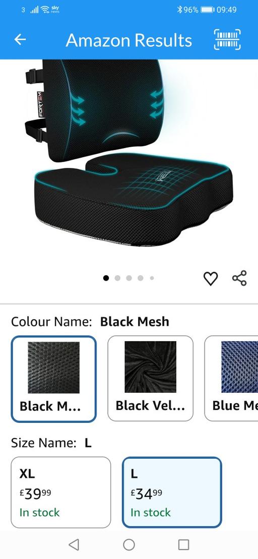 Buy & Sell Heath Town Wolverhampton - Photos for New Fortem seat cushion & lumbar support