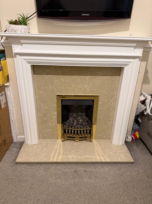 Buy & Sell Lozells Birmingham - Photos for Marble Fireplace hearth, backboard 