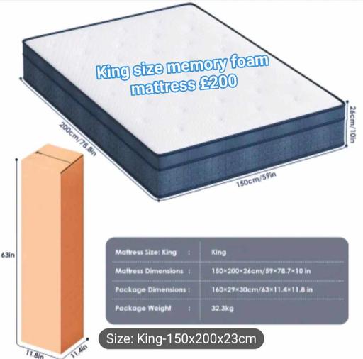 Buy & Sell Walthamstow East London - Photos for king size memory foam mattress
