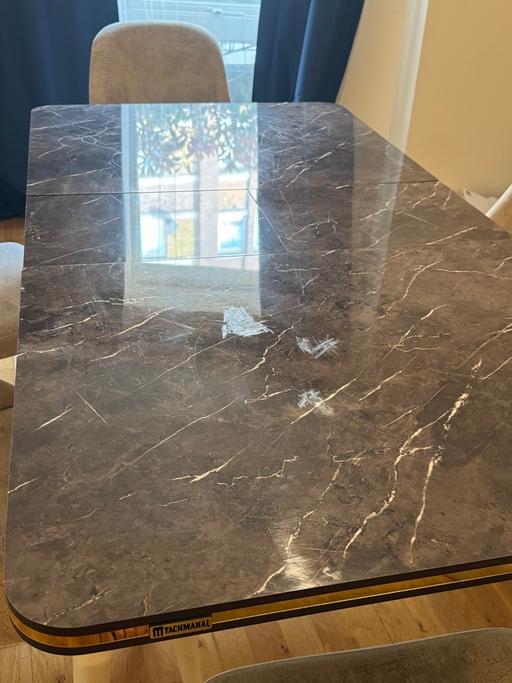 Buy & Sell East India East London - Photos for Dining Table + Chairs – Marble Effect