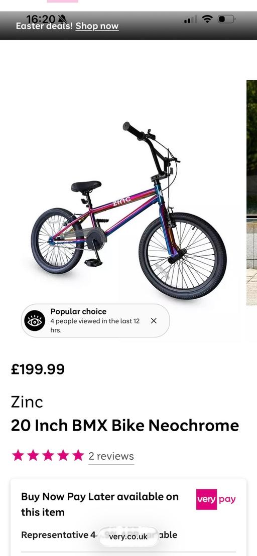 Buy & Sell Wistaston Cheshire East - Photos for Zinc 20 inch Neochrome BMX