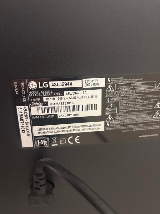 Buy & Sell East Ham East London - Photos for LG 43” Smart TV only 1 Year of Use.