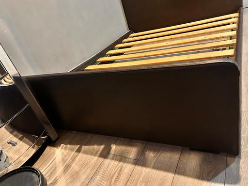 Buy & Sell Ilford Redbridge - Photos for Brown Faux Leather Double Bed-Collection 