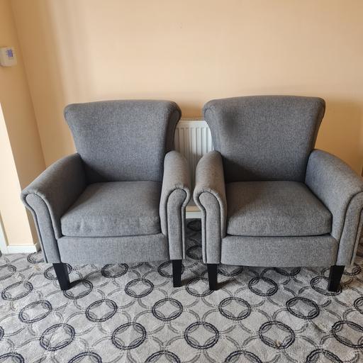 Buy & Sell Pelsall Walsall - Photos for 2 x grey armchairs